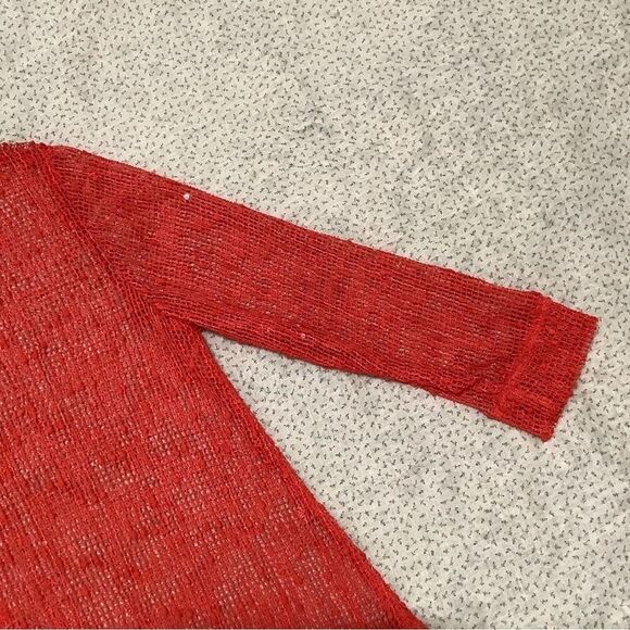 Multiples Brand Red Bohemian Boho Chic Mesh Sequin Summer Festival Rave Top Med - Picture 10 of 11